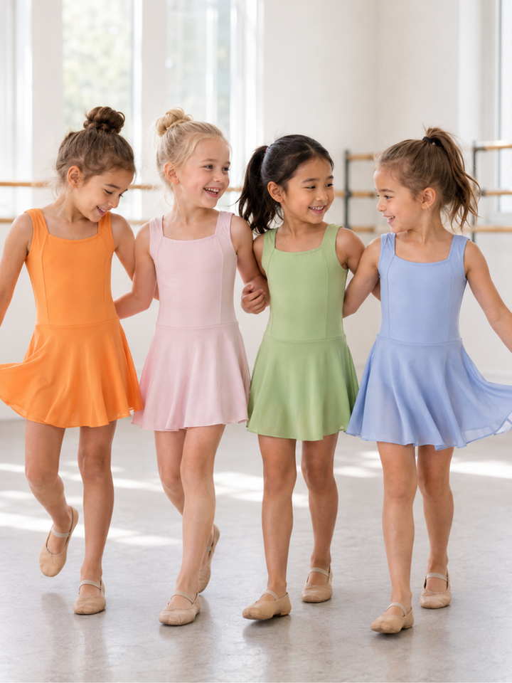 Twirl & Shine Sleeveless Skirted Leotard