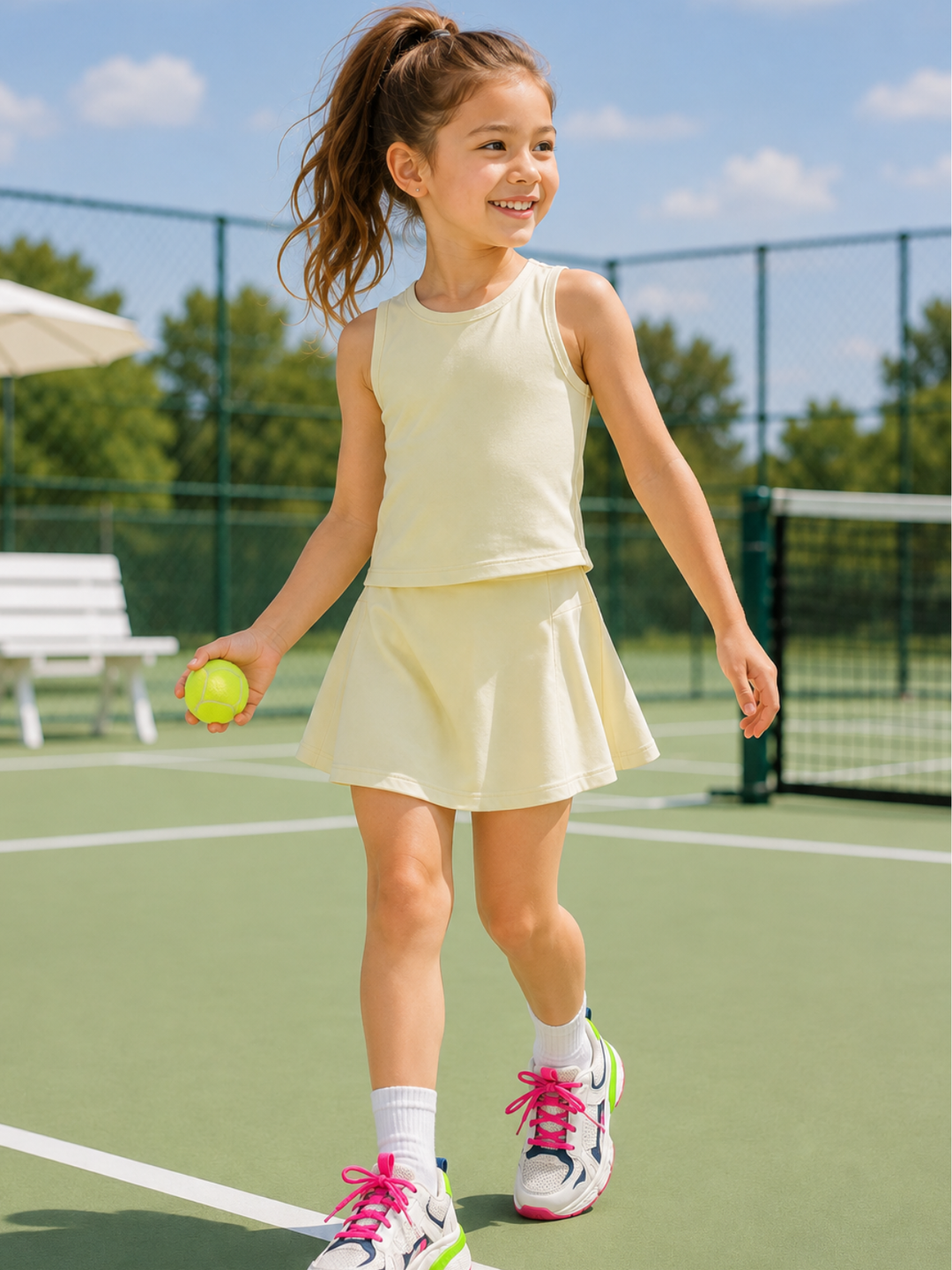 Game Set Cutie Sleeveless Top and Skort Set