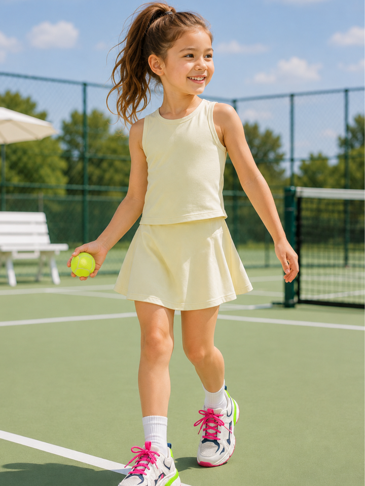 Game Set Cutie Sleeveless Top and Skort Set