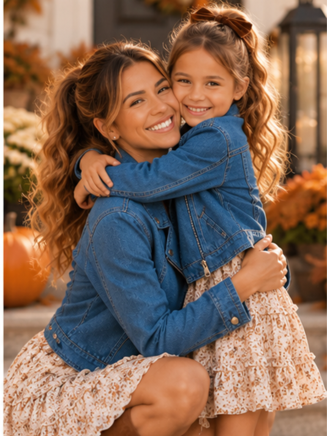 Mommy and Me Classic Denim Moto Jacket