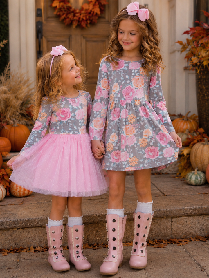 Blushing Blooms Twirl Dress