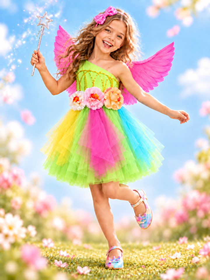 Enchanted Rainbow Fairy Costume Dress