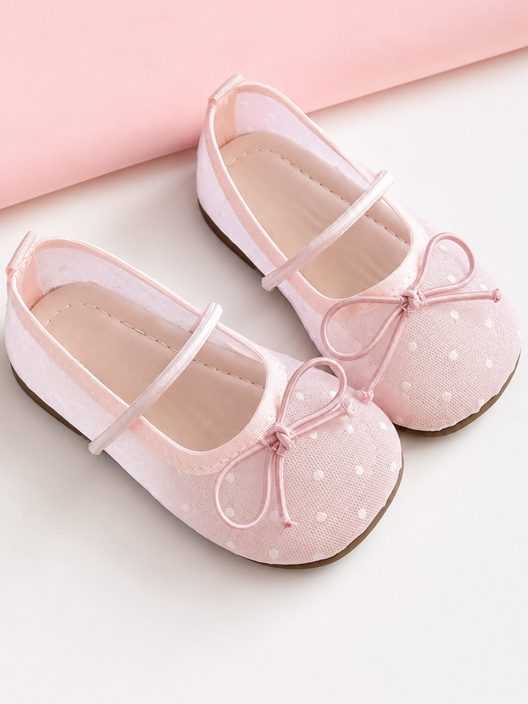 Pretty in Pink Bow Mary Jane Flats