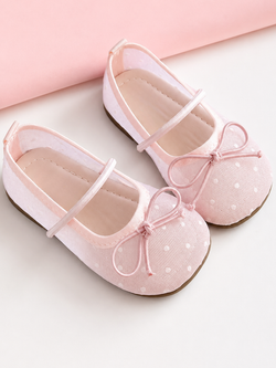 Pretty in Pink Bow Mary Jane Flats