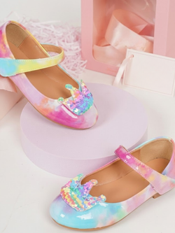 Princess Glow Rainbow Crown Mary Jane Shoes