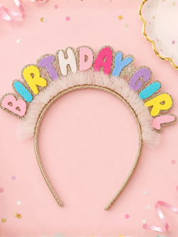 Birthday Girl Rainbow Letter Headband