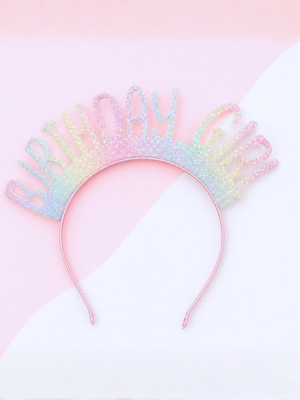 Sparkle Glow “Birthday Girl” Glitter Headband