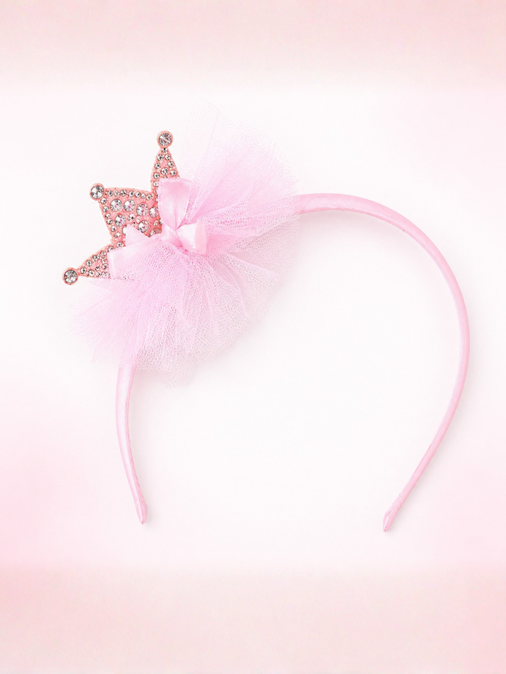 Princess Sparkle Crown Tulle Headband Mia Belle Girls