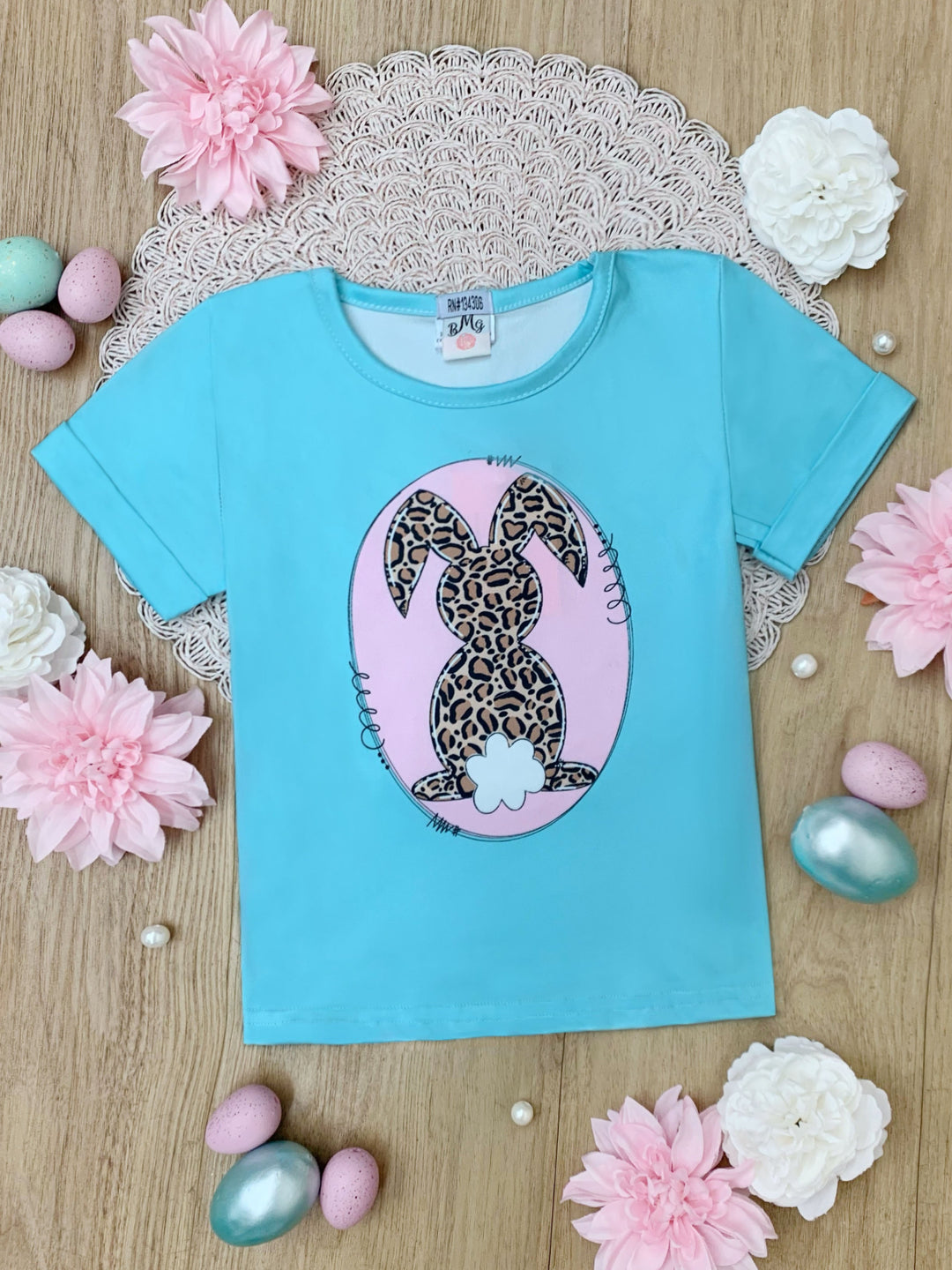 Leopard Bunny Short Sleeve Top