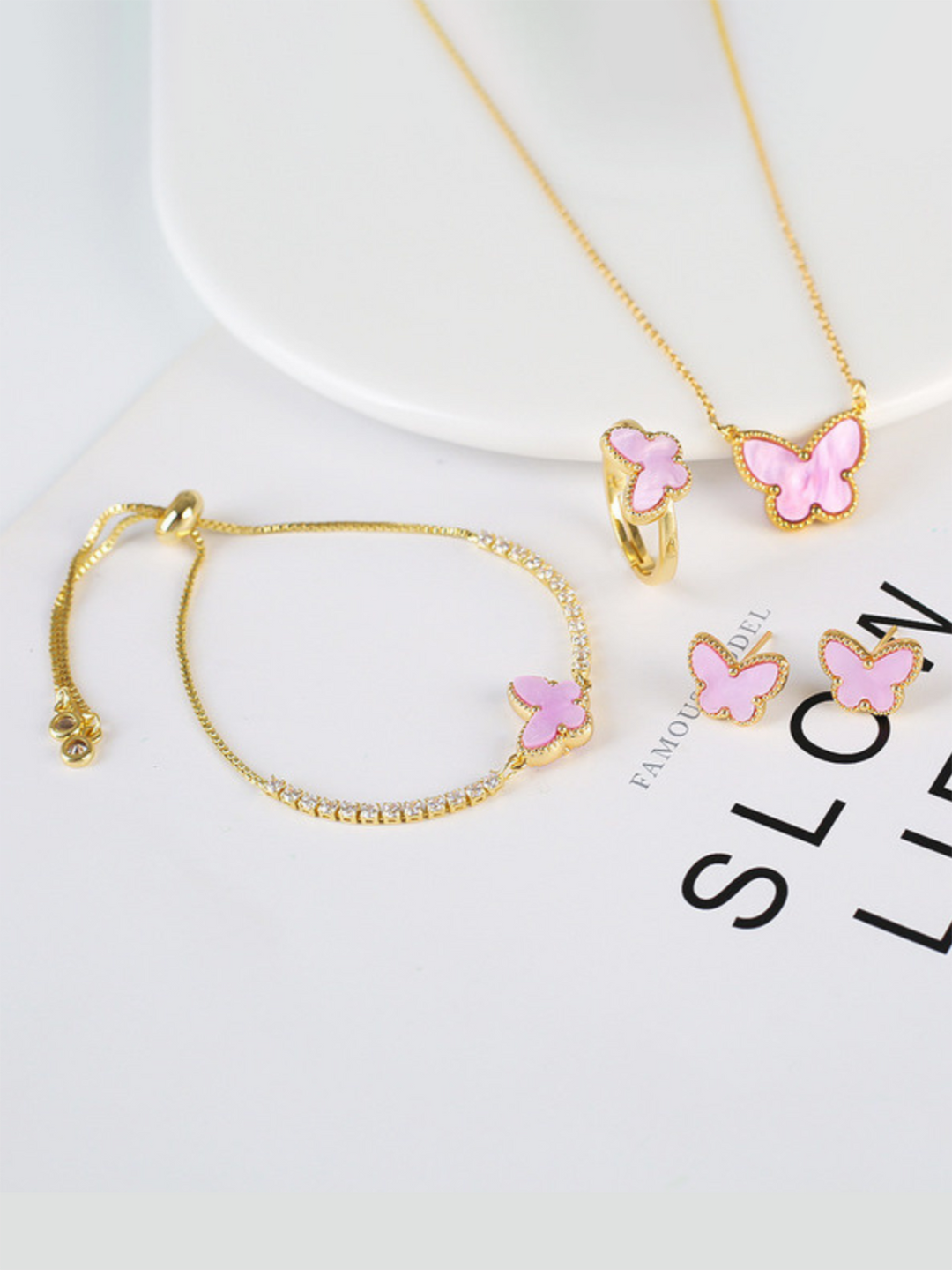 Light and Lovely Butterfly Jewelry Set Mia Belle Girls