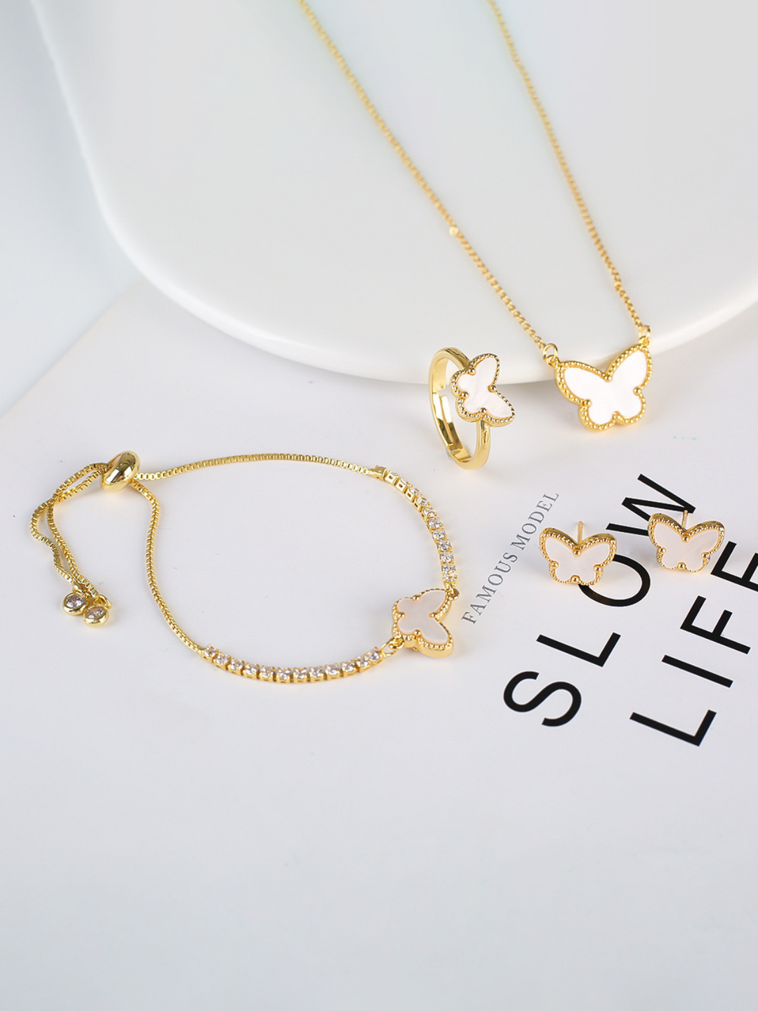 Light and Lovely Butterfly Jewelry Set Mia Belle Girls