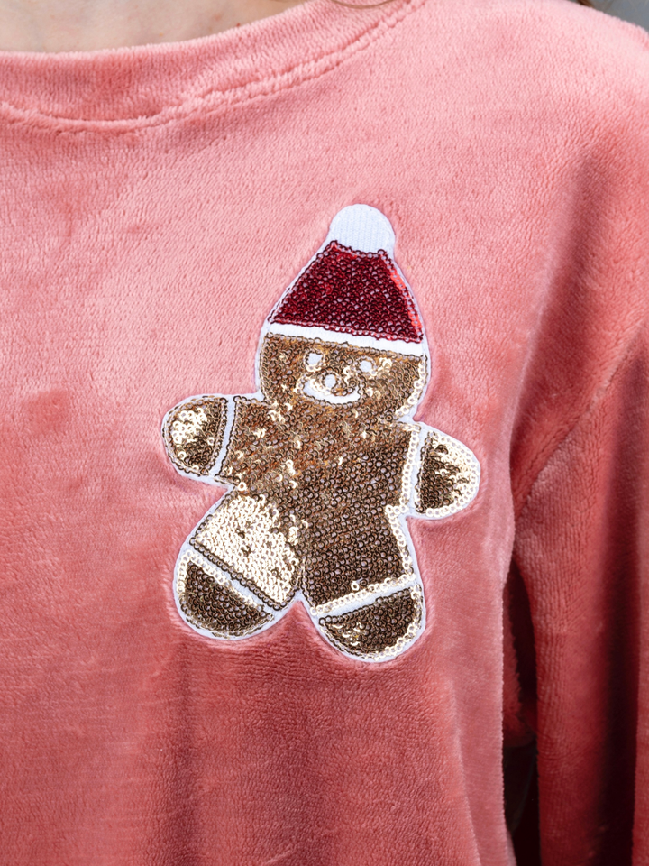 Mommy and Me Gingerbread Delight Christmas Lounge Set Mia Belle Girls