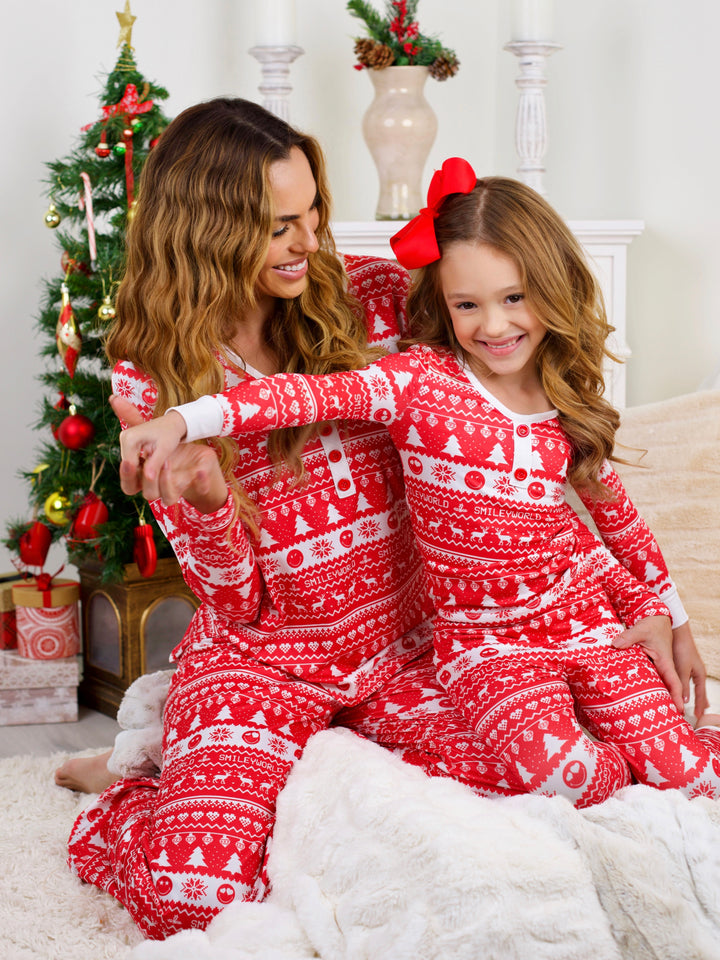SmileyWorld Mommy and Me Christmas Traditions Pajama Set Mia Belle Girls