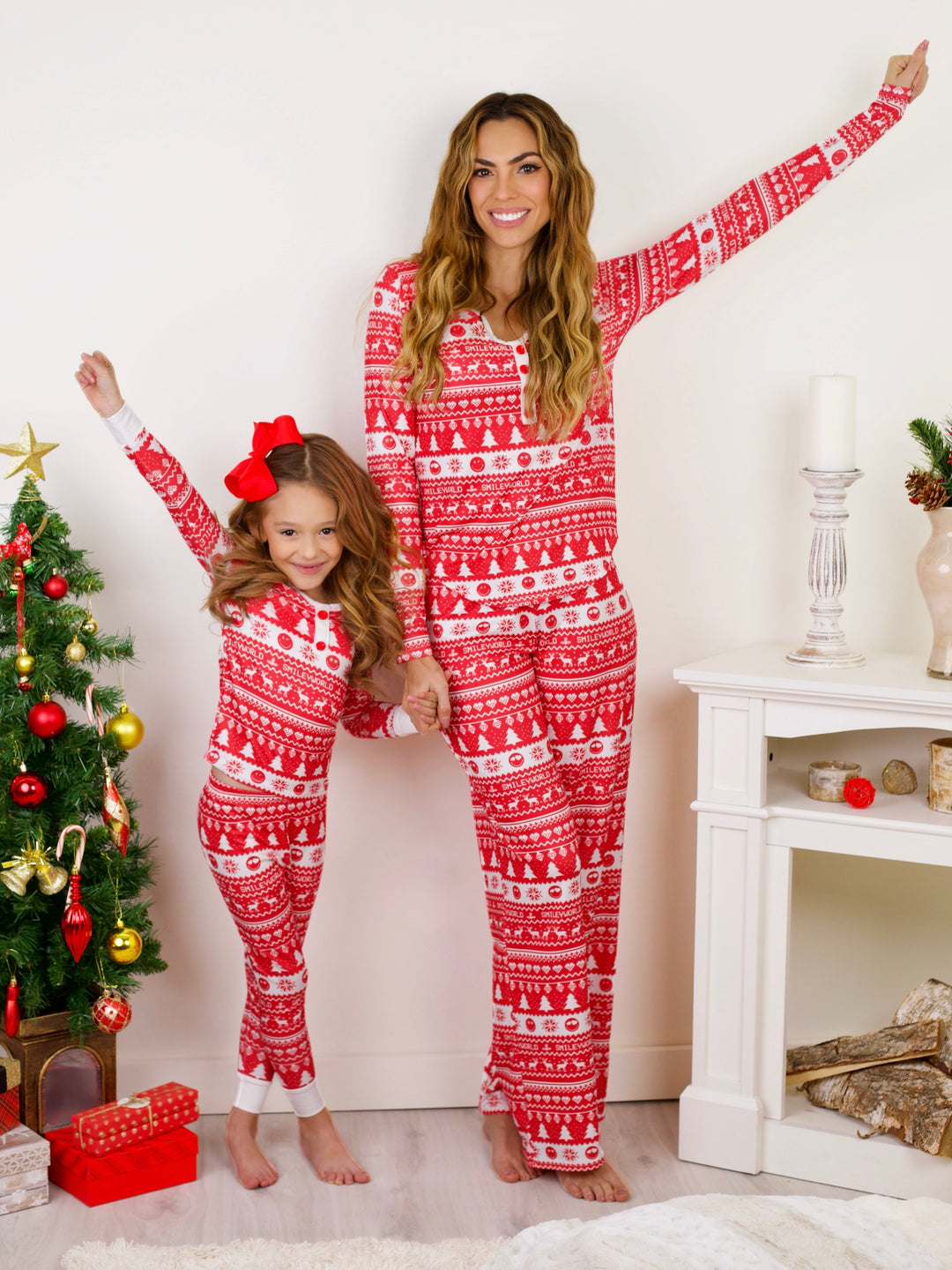 SmileyWorld Mommy and Me Christmas Traditions Pajama Set Mia Belle Girls