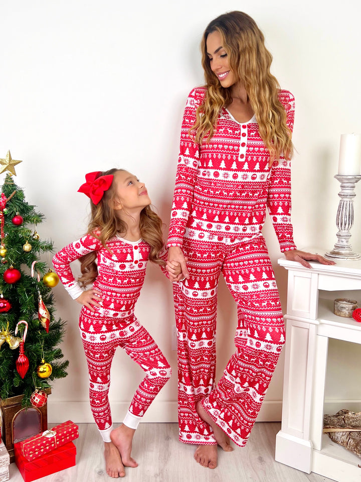 SmileyWorld Mommy and Me Christmas Traditions Pajama Set Mia Belle Girls