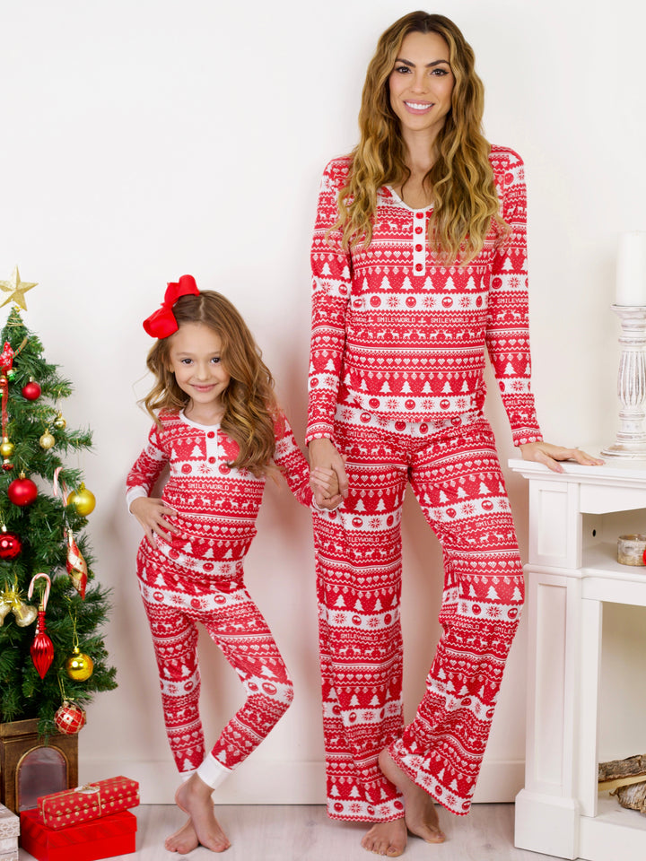 SmileyWorld Mommy and Me Christmas Traditions Pajama Set Mia Belle Girls