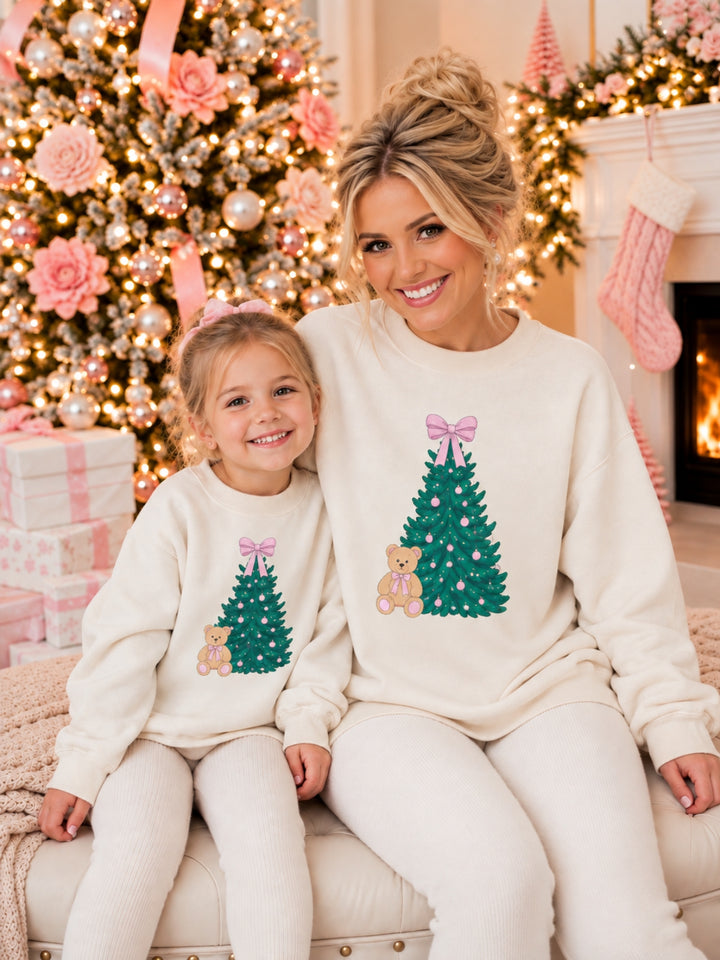 Mommy and Me Cozy Christmas Tree Sweater
