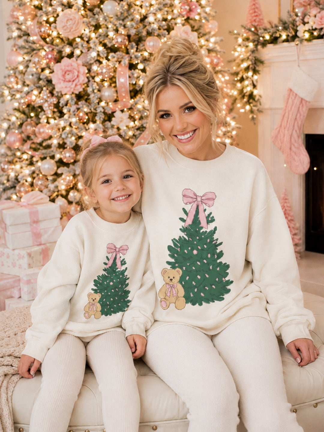 Mommy and Me Cozy Christmas Tree Sweater
