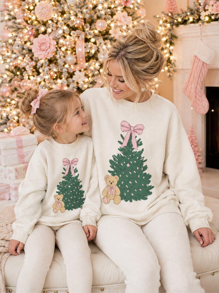 Mommy and Me Cozy Christmas Tree Sweater