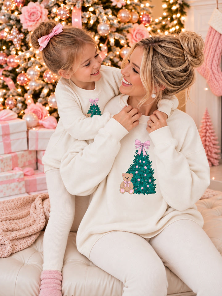 Mommy and Me Cozy Christmas Tree Sweater