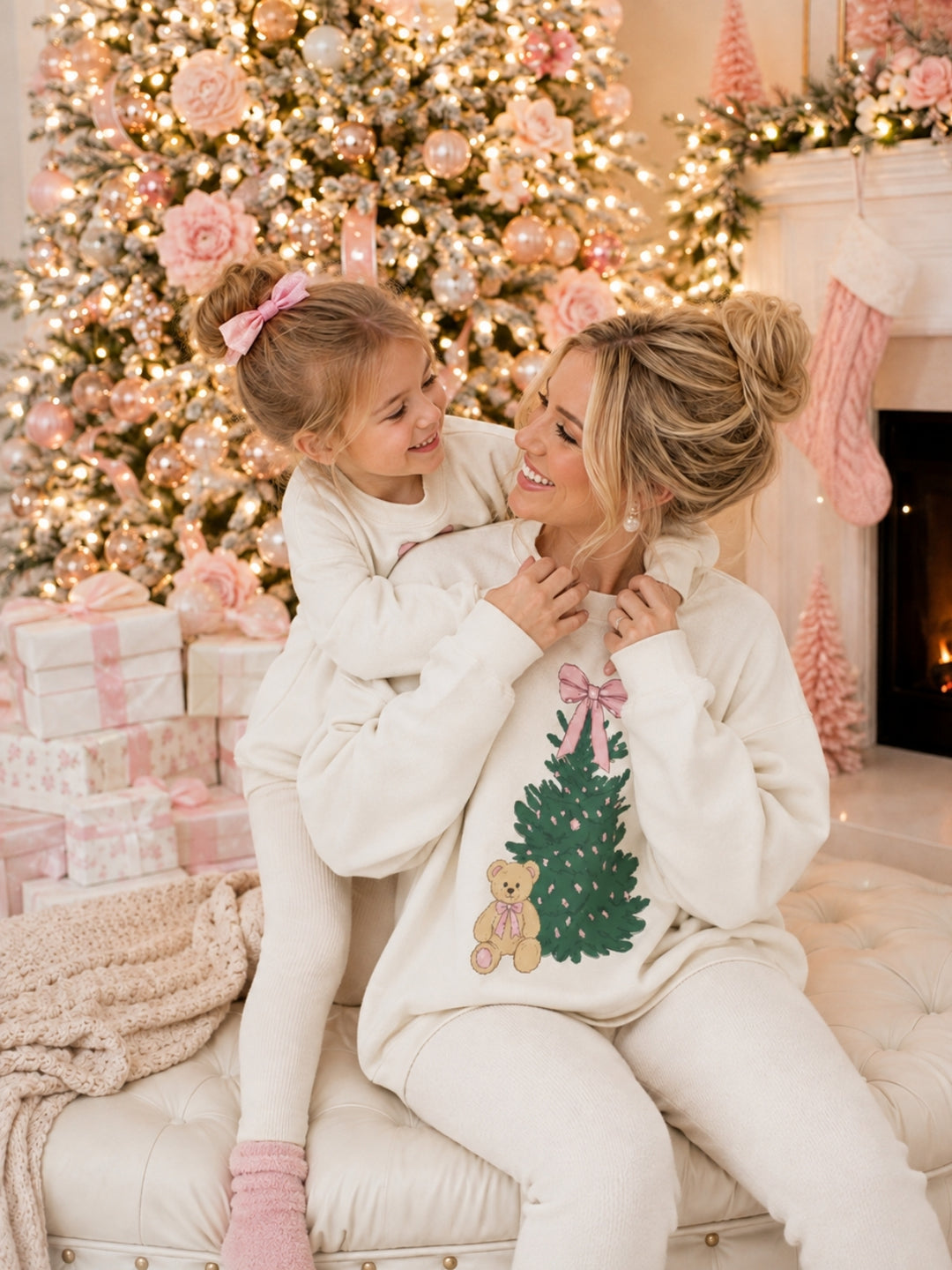 Mommy and Me Cozy Christmas Tree Sweater