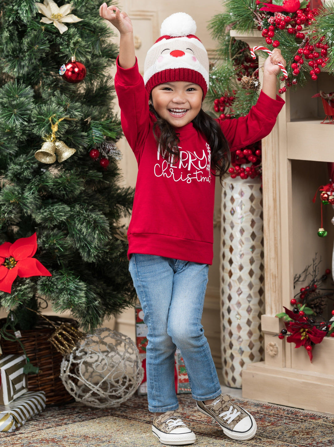 Mommy and Me Winter Tops | Merry Christmas Matching Pullover Top