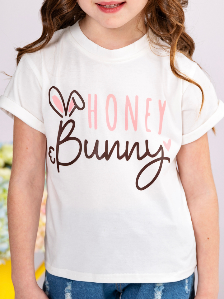 Mommy & Me Honey Bunny Easter Graphic Tee Mia Belle Girls
