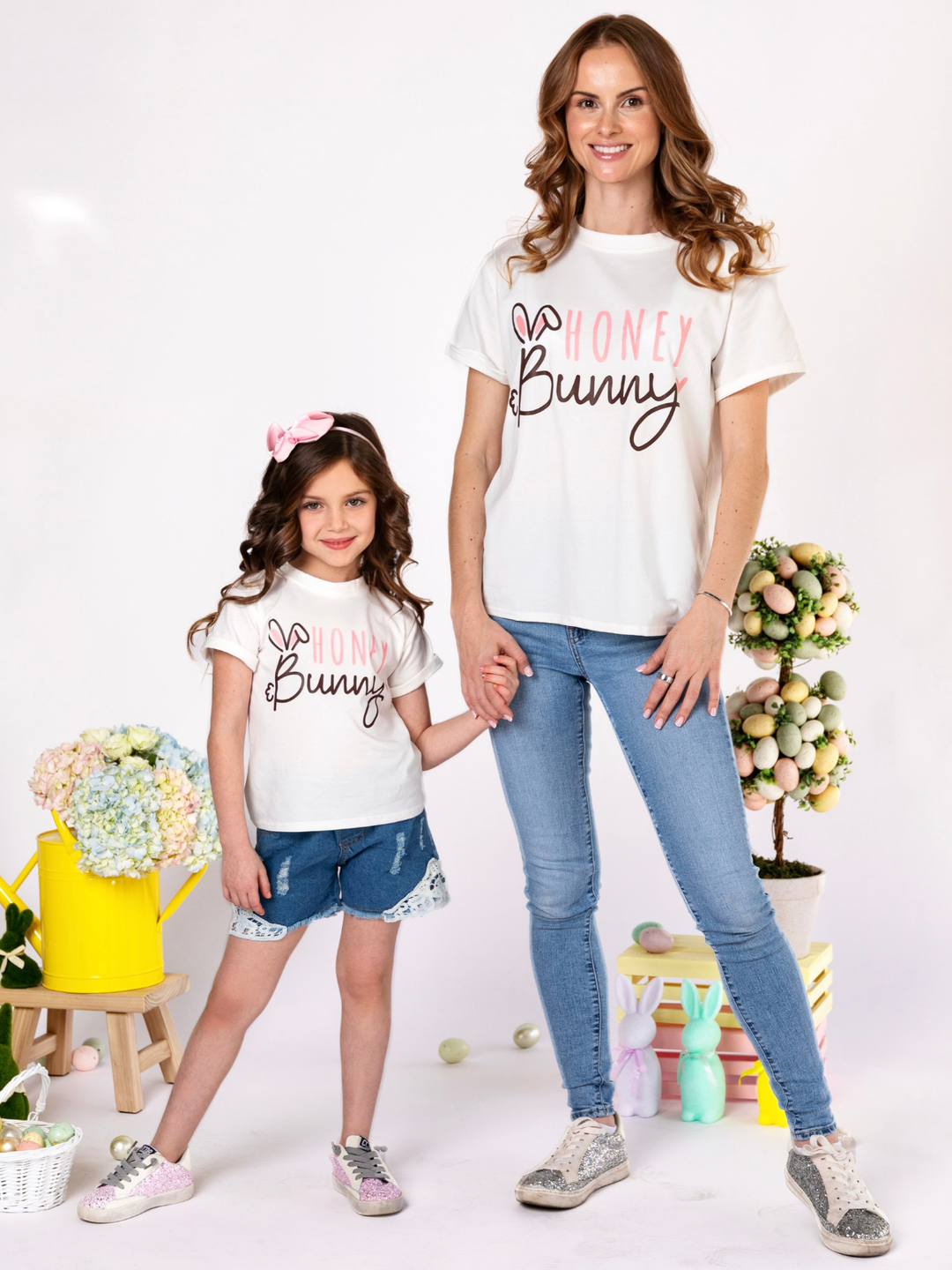 Mommy & Me Honey Bunny Easter Graphic Tee Mia Belle Girls