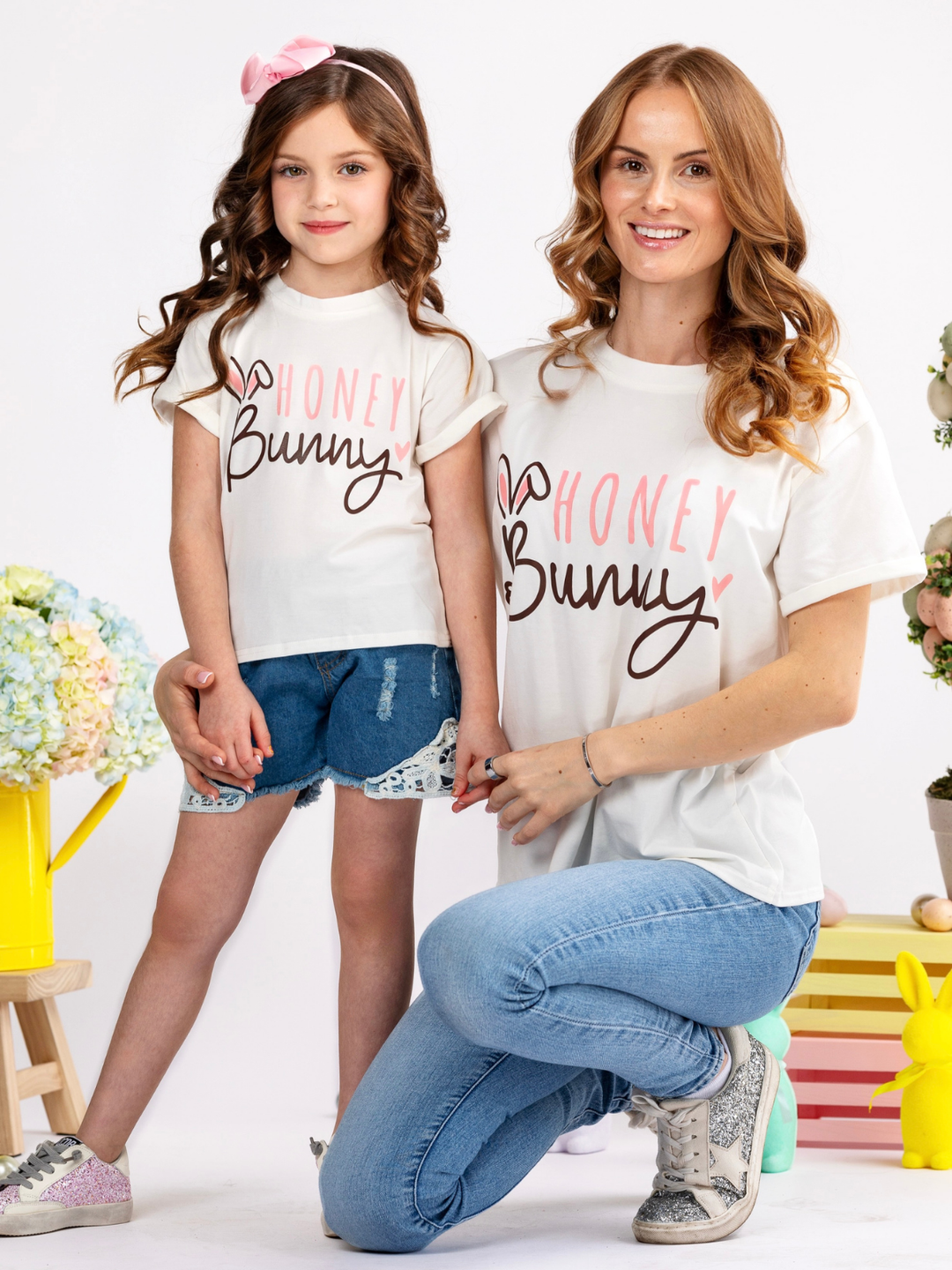 Mommy & Me Honey Bunny Easter Graphic Tee Mia Belle Girls