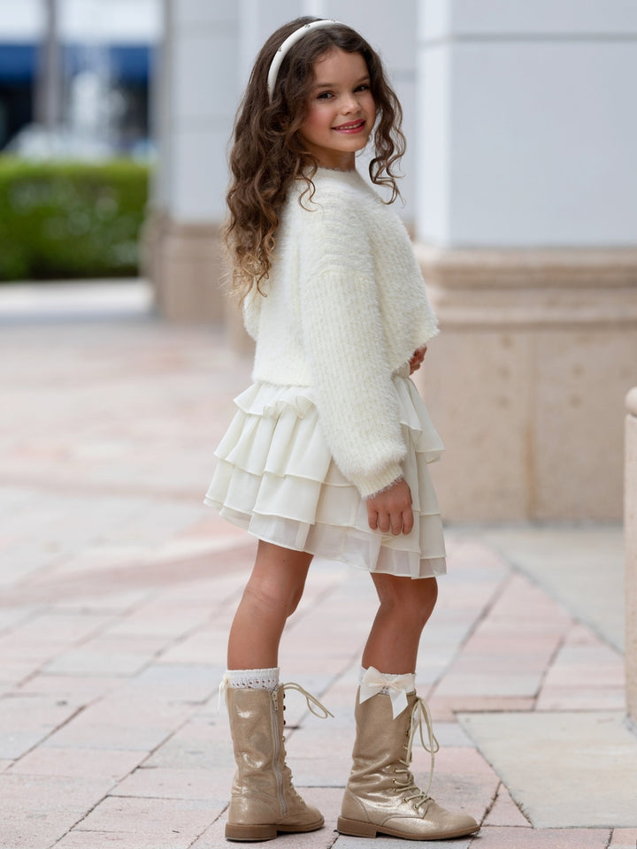 Girls special occasion ivory matching set.