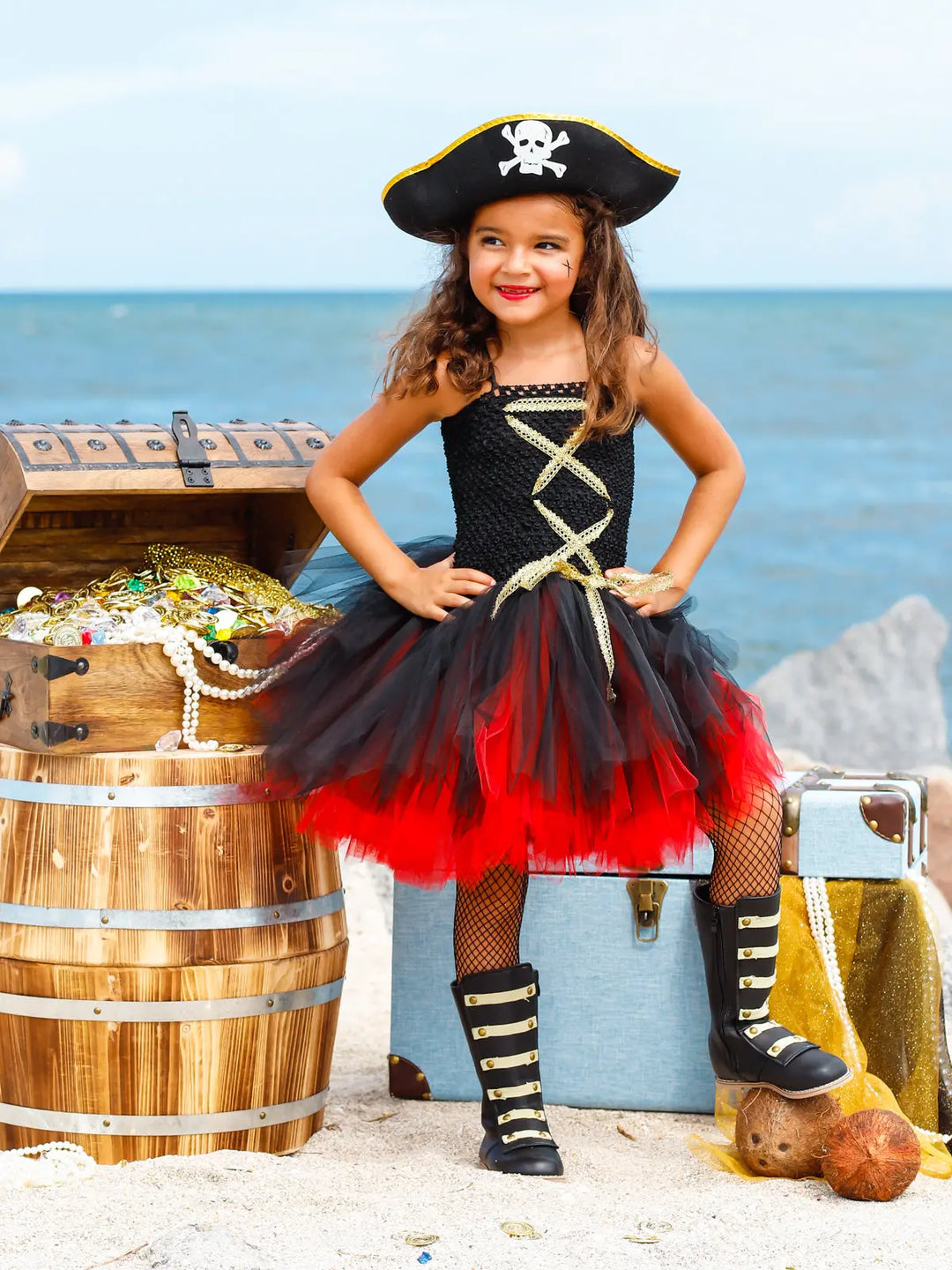 pirate dress Panitay Women Costume Renaissance Peasant Top Corset Belt Pirate Skirt Medieval Halloween Outfit (Small) : Clothing, Shoes & Jewelry The dress has a full cotton underskirt Girls Pirate Captain Tutu Costume
