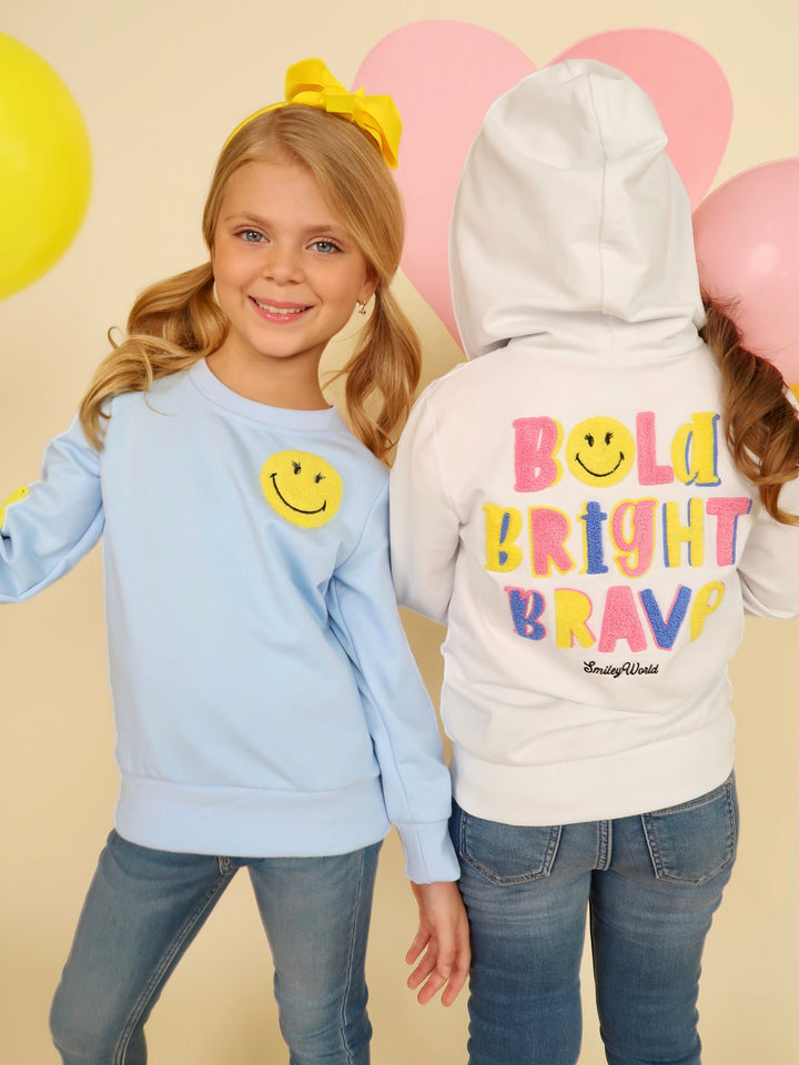 SmileyWorld Bright Bold Brave Hooded Jacket | Mia Belle Girls