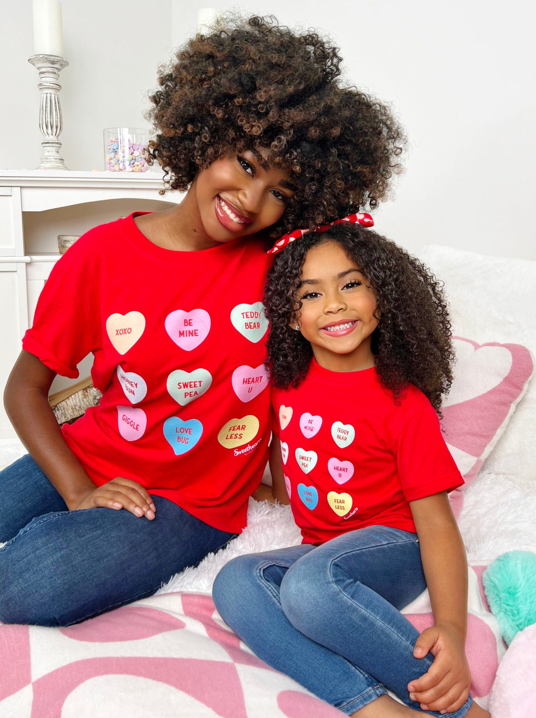 Sweethearts x Mia Belle Girls Mommy And Me Valentine's Day Top