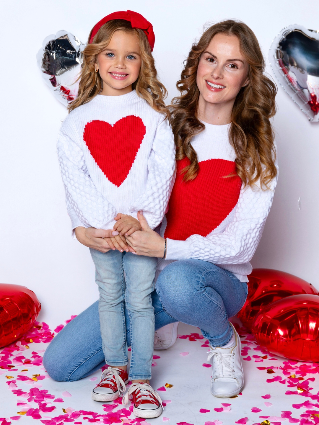 Mommy and Me All My Love Heart Sweater Mia Belle Girls