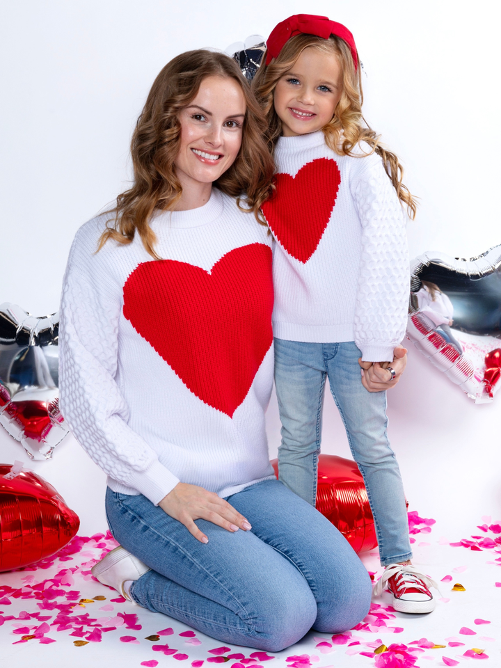 Mommy and Me All My Love Heart Sweater Mia Belle Girls