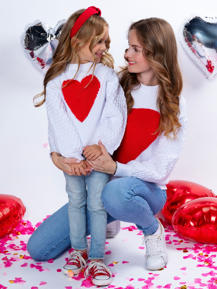 Mommy and Me All My Love Heart Sweater Mia Belle Girls