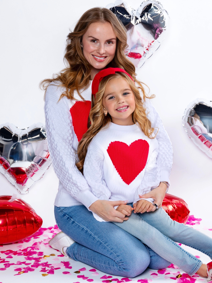 Mommy and Me All My Love Heart Sweater Mia Belle Girls