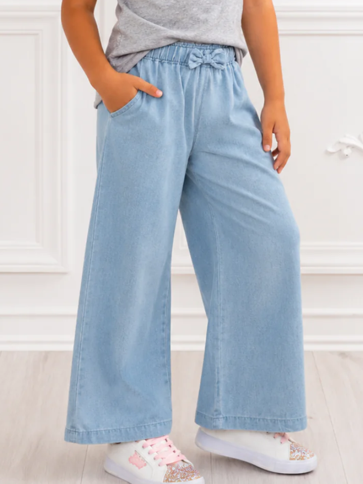 Making Trends Wide Leg Chambray Pants