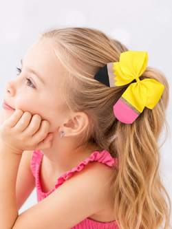 Back to School Yellow Pencil Bow