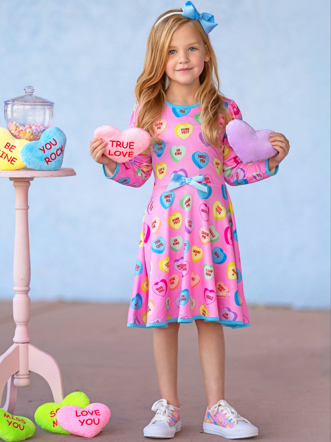 Sweethearts Conversational Hearts Darling Valentine Dress – Mia Belle Girls