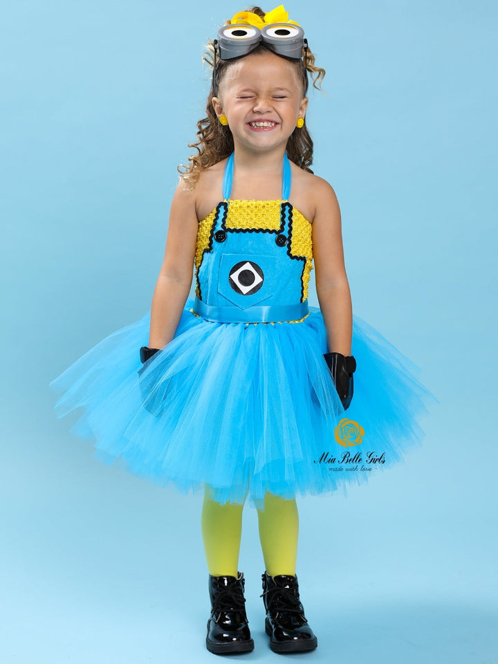 Kids Halloween Costume | Minions Inspired Tutu Dress | Mia Belle Girls