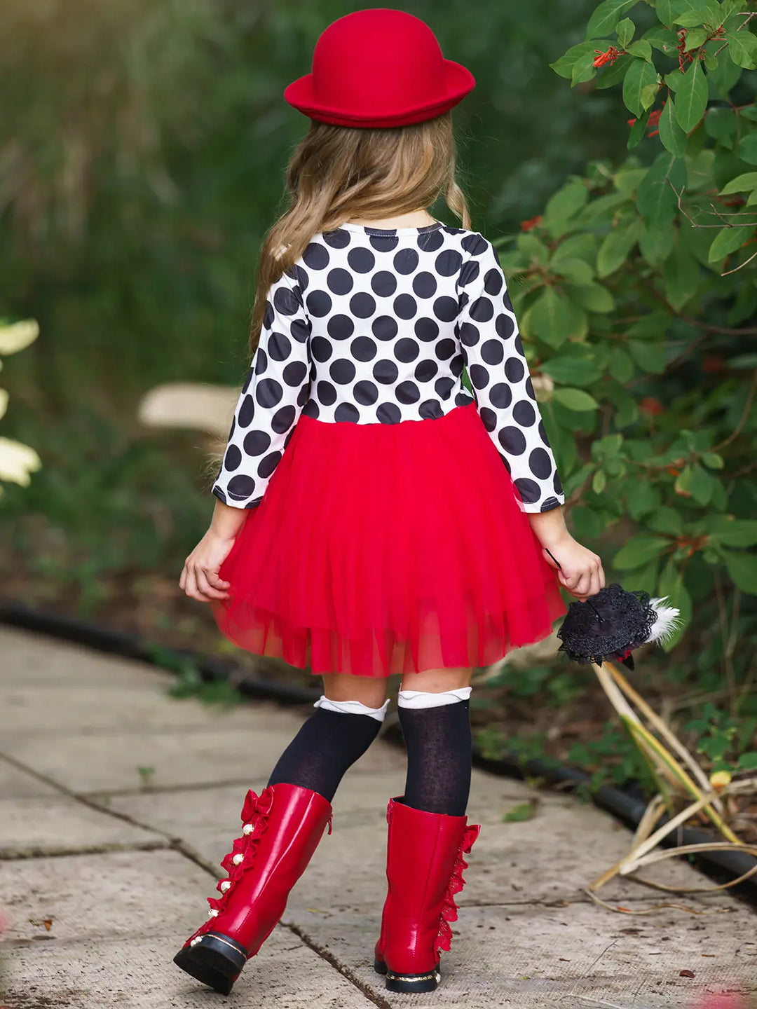Girls Halloween Dresses | Polka Dot Witch Tutu Dress - Mia Belle Girls