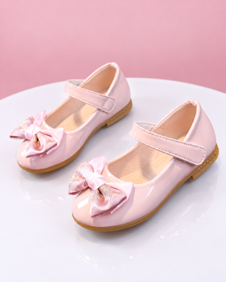 Pastel Pink Bow Mary Jane Flats
