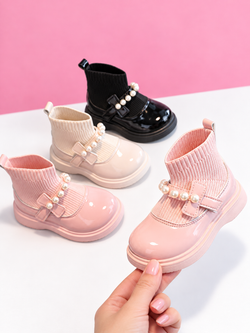 Too Fab Pearly Sock Boots By Liv and Mia