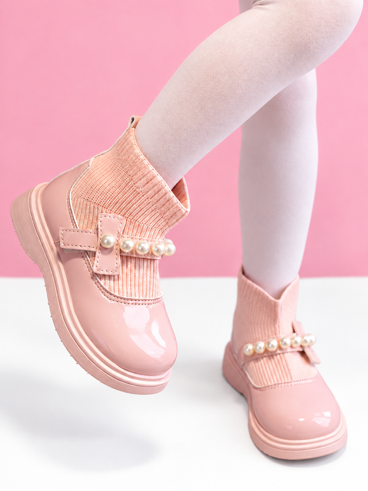Too Fab Pearly Sock Boots By Liv and Mia