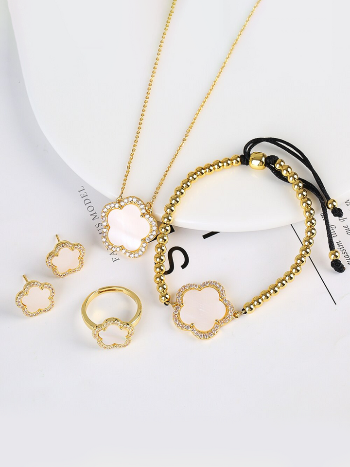 Pink Petal Gold Jewelry Set Mia Belle Girls