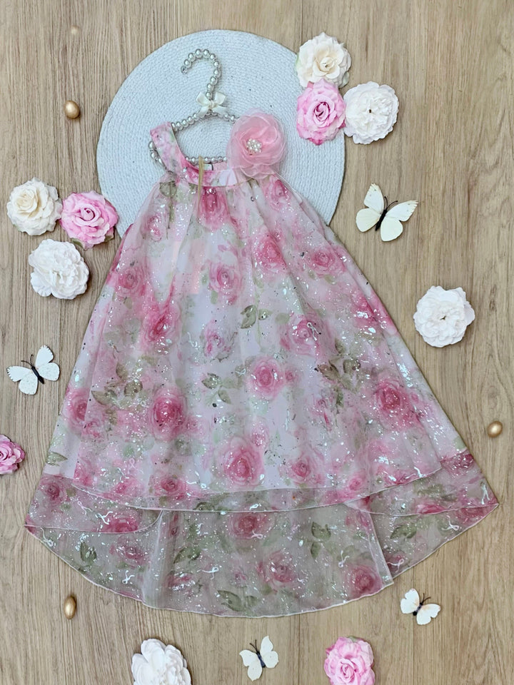 Pink Blossom Charm Hi-Lo Dress