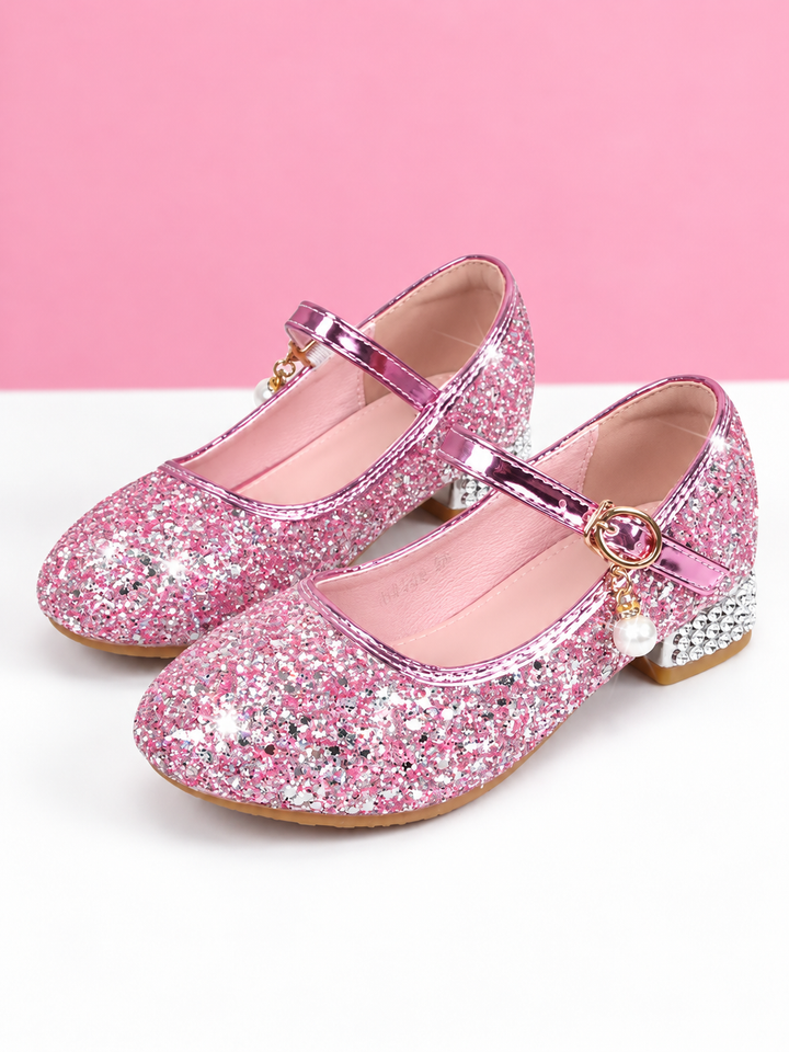 Fairytale Footwear Sequin Mary Jane Heels By Liv and Mia