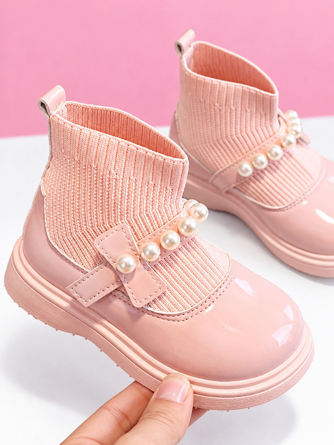 Too Fab Pearly Sock Boots By Liv and Mia