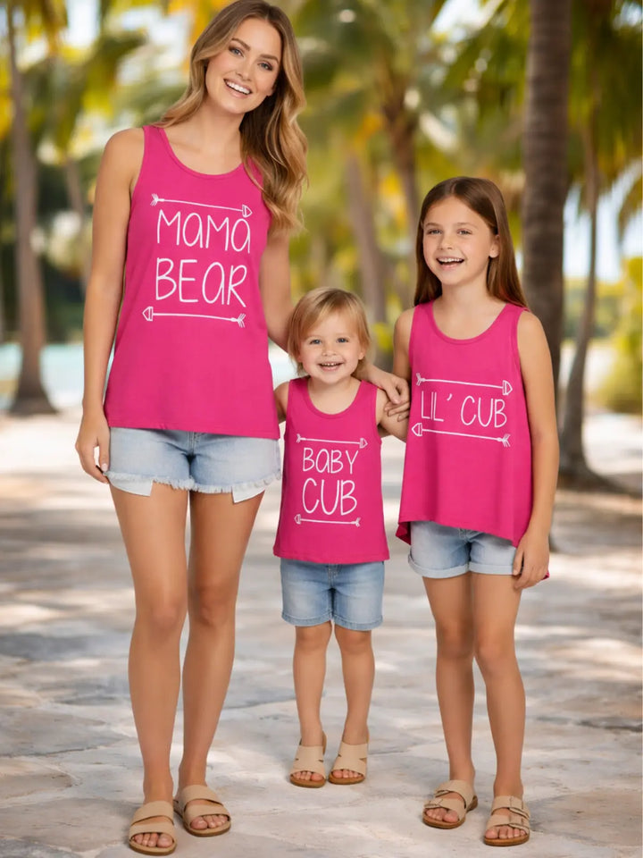 Mommy and Me Mama Bear and Cub Tops Mia Belle Girls
